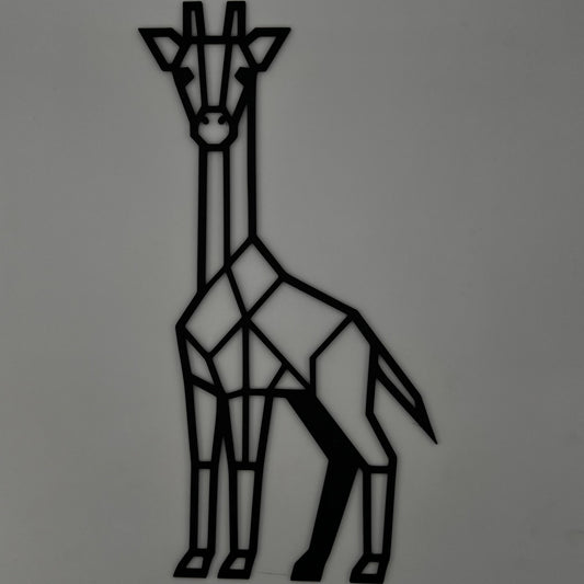 Geometryczna Zyrafa – nowoczesna ozdoba ścienna w stylu minimalistycznym, wykonana z PLA, projekt CNC3DX.