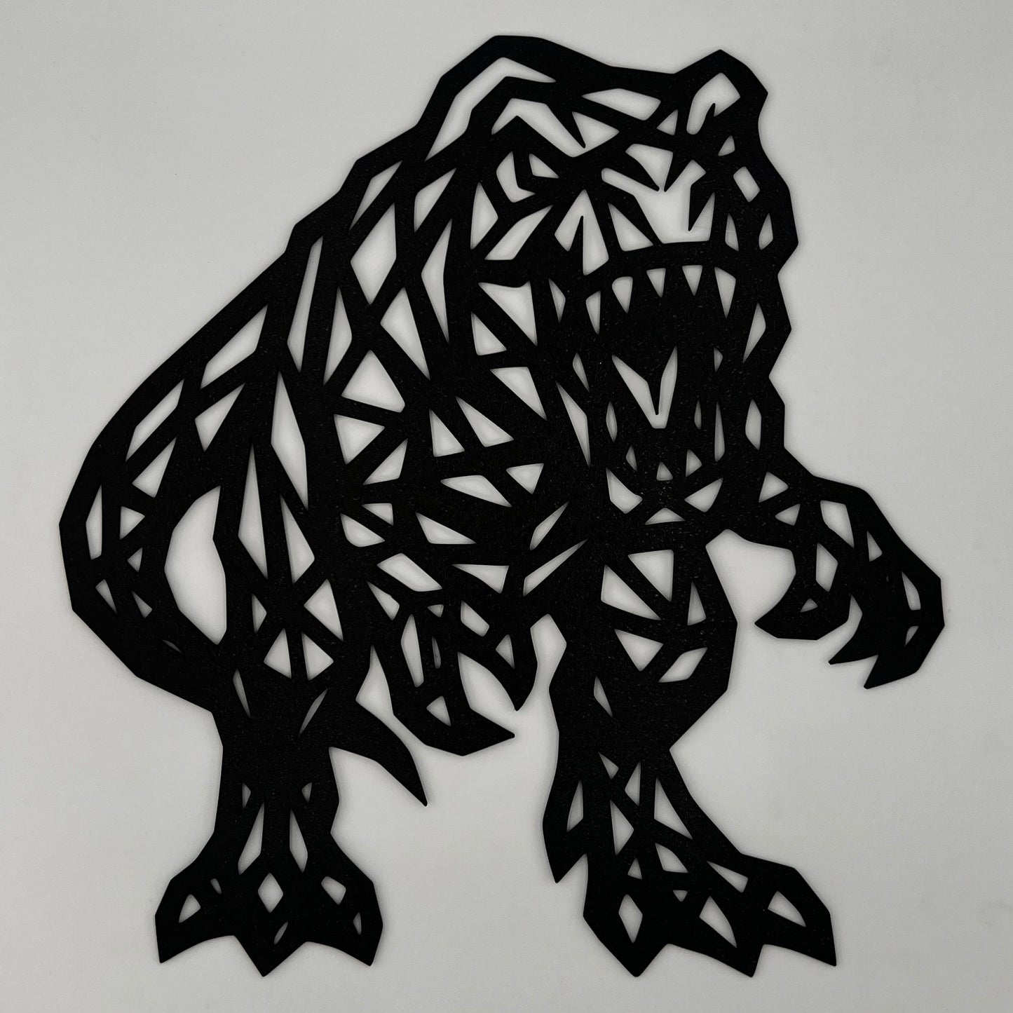 Geometryczny Dinozaur nowoczesna ozdoba ścienna w stylu minimalistycznym, wykonana z PLA, projekt CNC3DX.