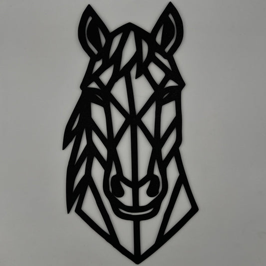 Geometryczny Koń nowoczesna ozdoba ścienna w stylu minimalistycznym, wykonana z PLA, projekt CNC3DX.