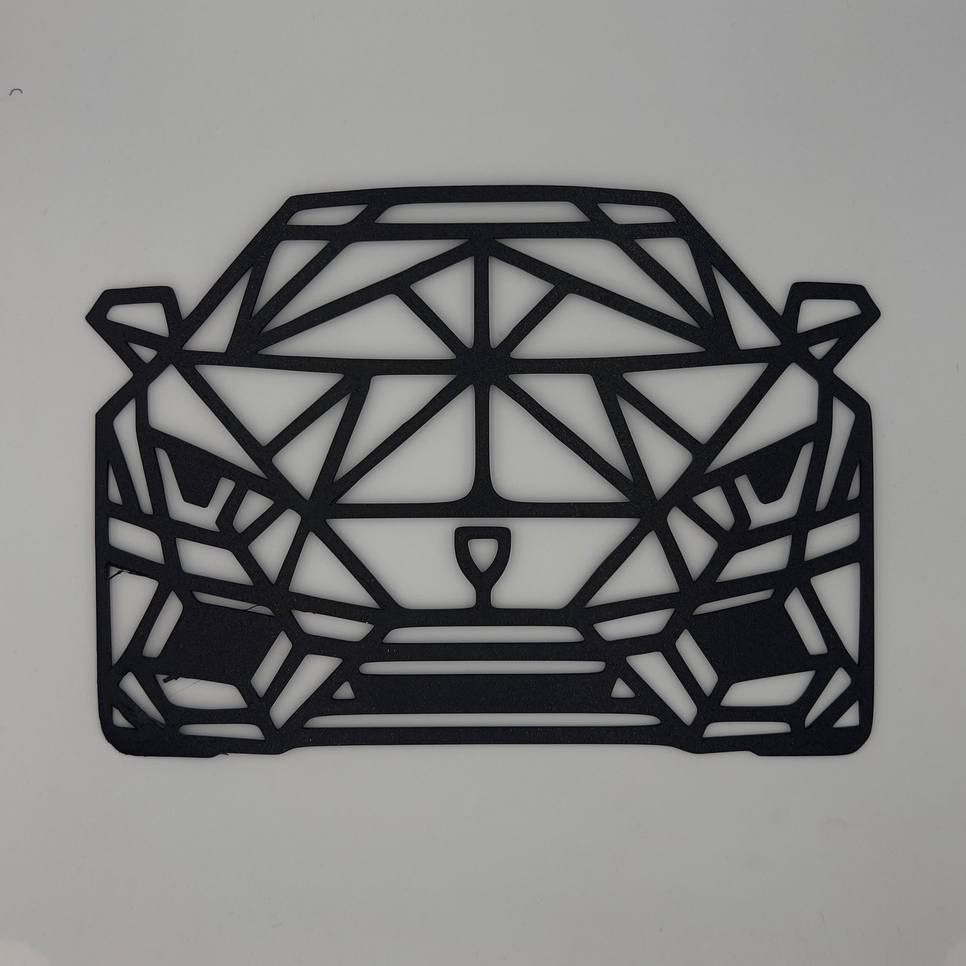 Geometryczny Samochod nowoczesna ozdoba ścienna w stylu minimalistycznym, wykonana z PLA, projekt CNC3DX.