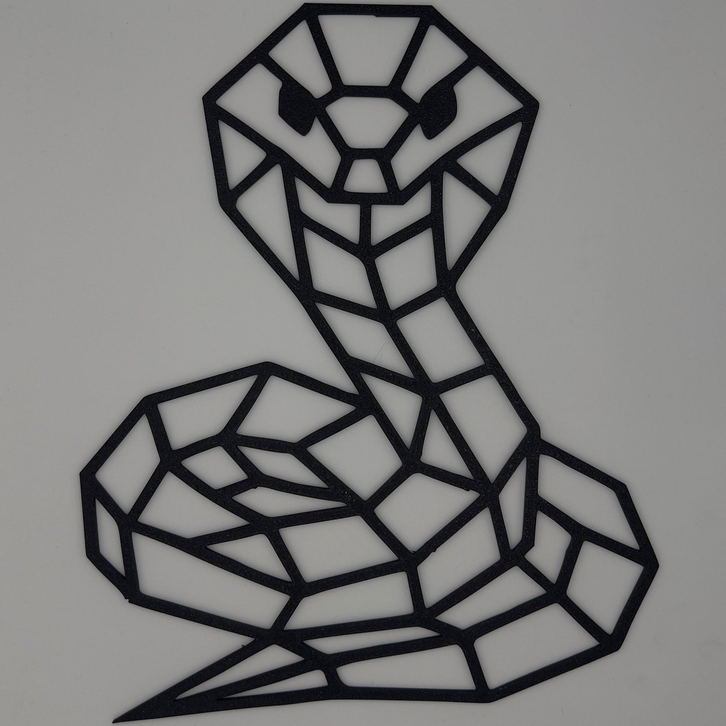 Geometryczny Wąż nowoczesna ozdoba ścienna w stylu minimalistycznym, wykonana z PLA, projekt CNC3DX.