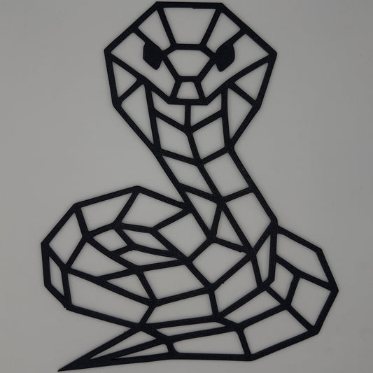 Geometryczny Wąż nowoczesna ozdoba ścienna w stylu minimalistycznym, wykonana z PLA, projekt CNC3DX.
